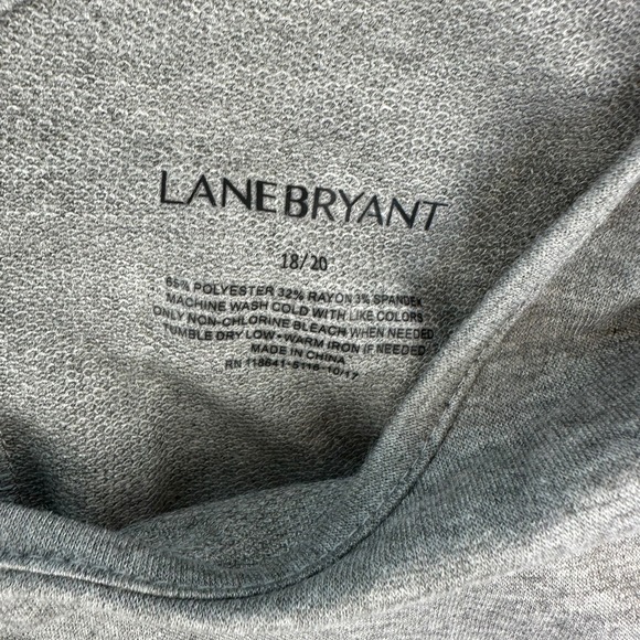 Lane Bryant Bell Sleeve Top Gray Criss‎ Cross Back Long Sleeve Size XL - Picture 5 of 5